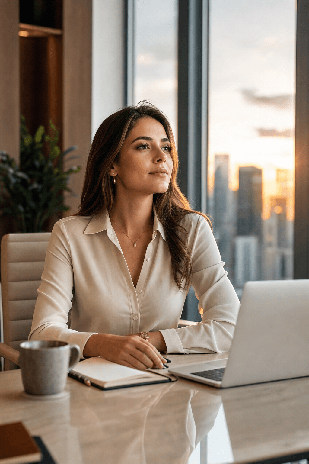 A confident professional after landing the offer